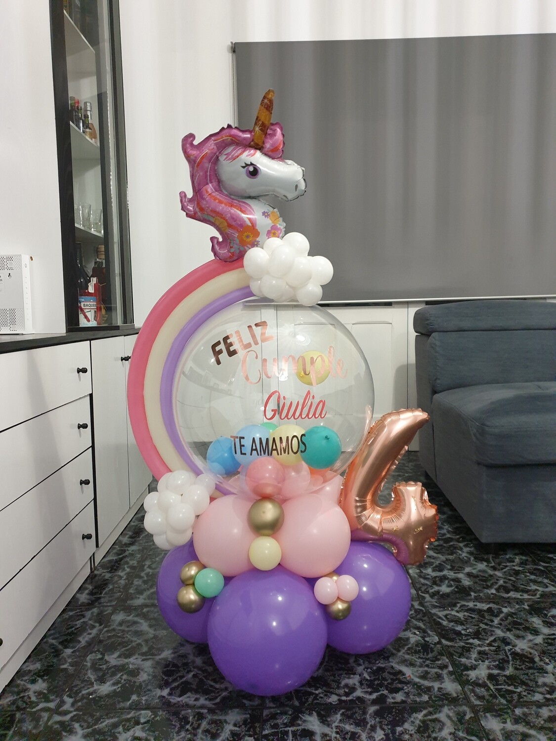 Arreglo de globos- Bouquet  Arcoiris
