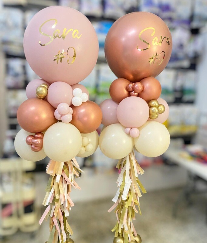 Torre de Globos Individual con Flecos