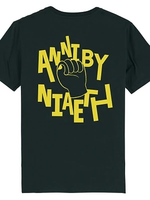 Crys t Du - ANNIBYNIAETH - Black TShirt