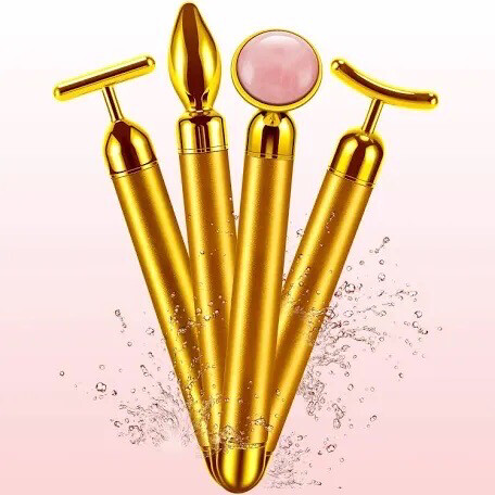Energy 24k. 4-in-1 Face Massager Roller 24k Golden Bars
