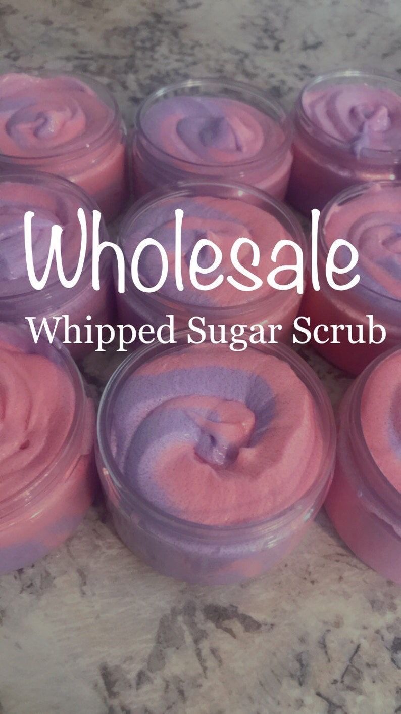 Wholesale Whipped Foaming Sugar Scrub, Plus Private Label