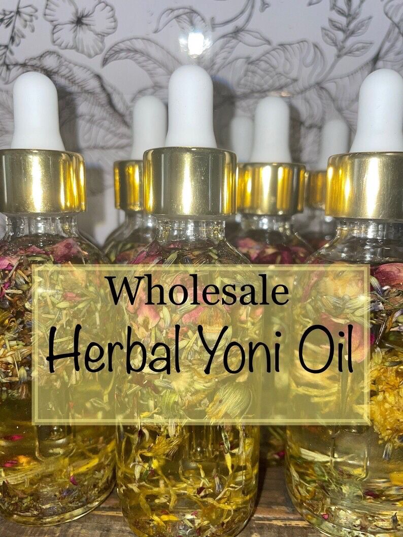 12 Bottles Wholesale Herbal Yoni Oil | And We Add Your Label Or Logos For Free
