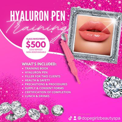 In Person Hyaluron Training Deposit