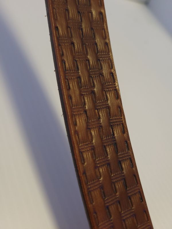 Hand-Tooled Leather Dog Collars, Large Dog, X-Large Dogs, Basket Weave