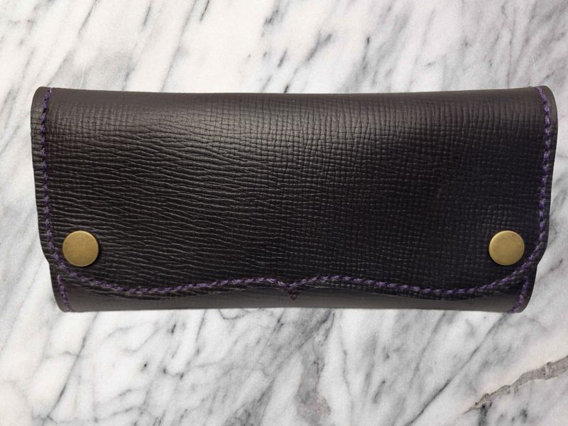 Handcrafted Leather Wallet, Black and Brown