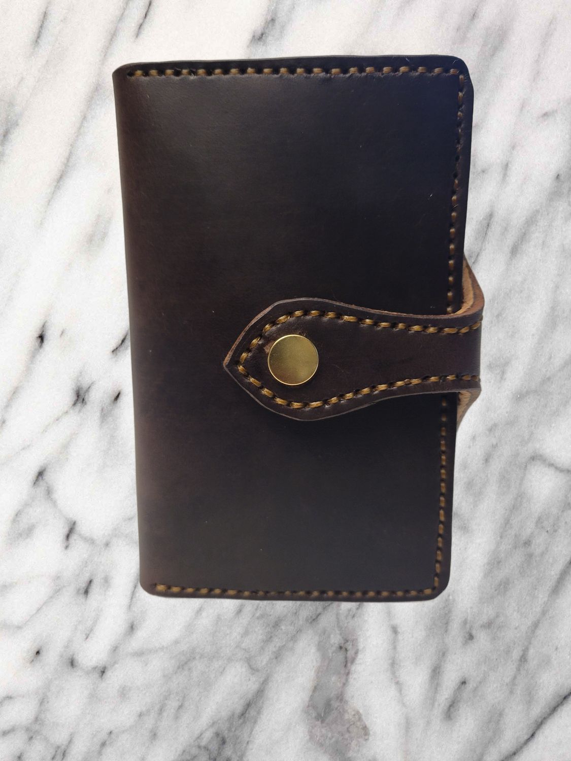 Handmade Brown and Tan Leather Passport Holder/Wallet, Travel Cardholder, Great Gift Idea.