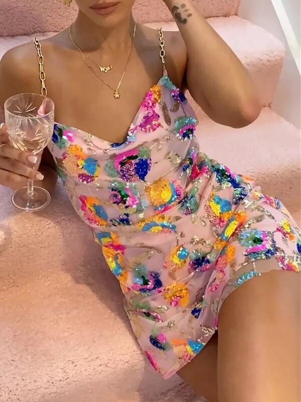 Sequin sexy elegant dress