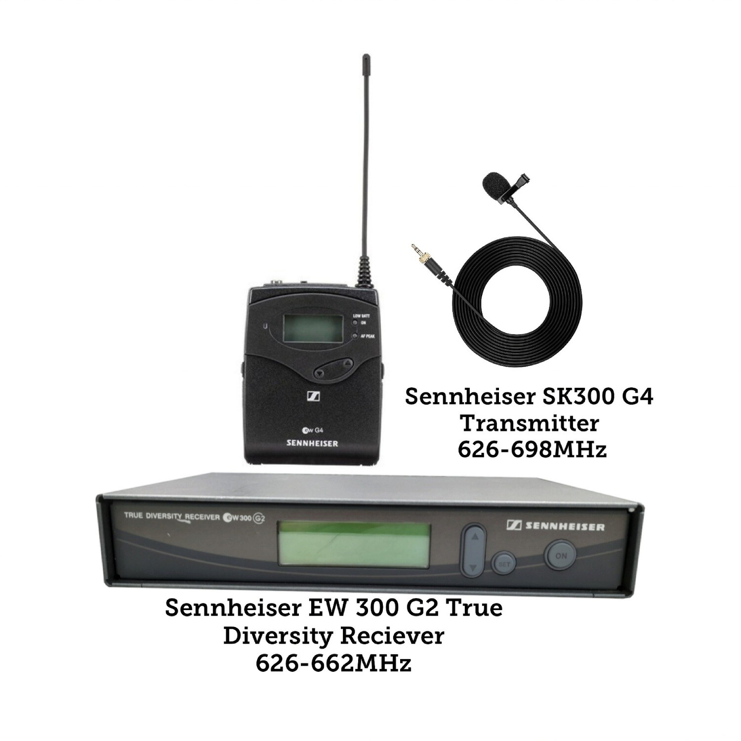 [Rent] Sennheiser EW 300 G2 True Diversity Reciever + SK300 G4 Transmitter / Shure SVX188A Wireless System