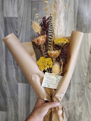 Nature&#39;s Gold Handwrap Forever Arrangement - Local Flower Delivery