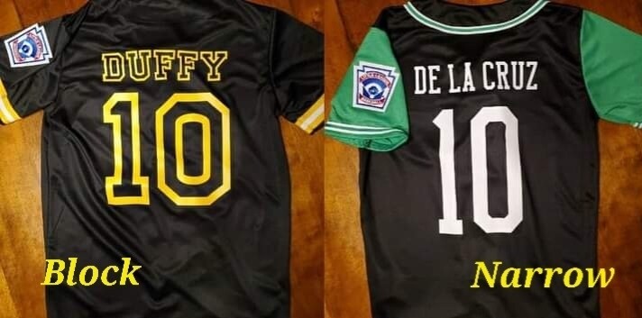 Name and number personalization for provided apparel