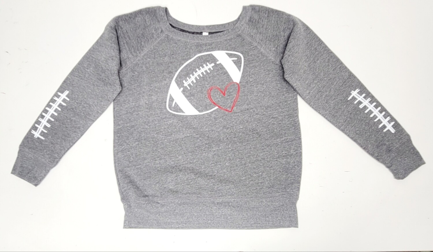 Football Love Wide Neck Sweatshirt