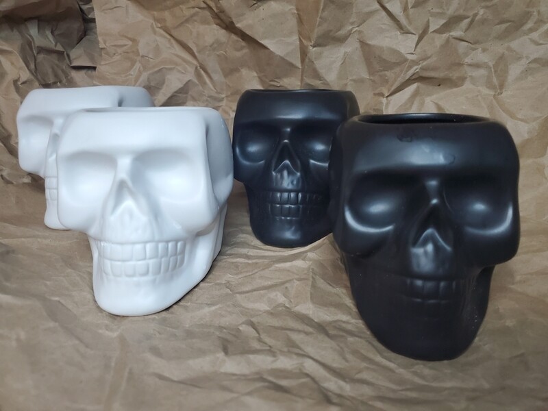 4&quot; Skull Halloween, Day of the Dead, Fall Arrangement- Local Flower Delivery