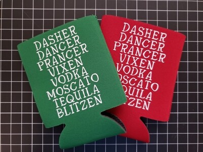 Dasher, Dancer, Prancer Custom Koozies