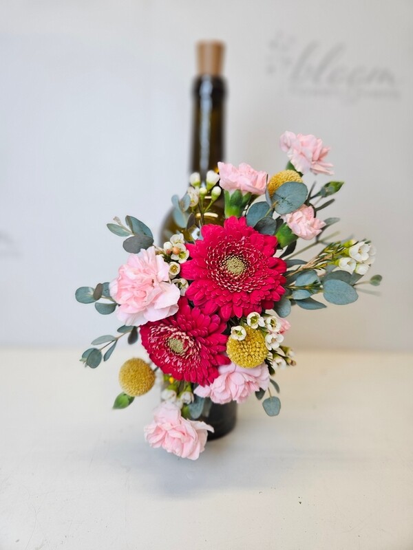 Wine bottle corsage