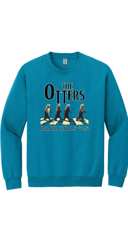 Otters Crossing Adult Unisex Crewneck Sweatshirt DHST