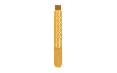 Ballistic Advantage, Premium Series, 4.5&quot; Threaded Barrel, Spiral Fluting, For Glock 19 Gen 3-5 - Gold PVD
