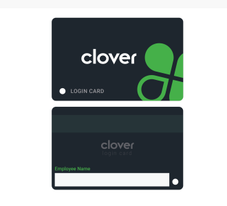 Clover Accessory Employee Login Cards