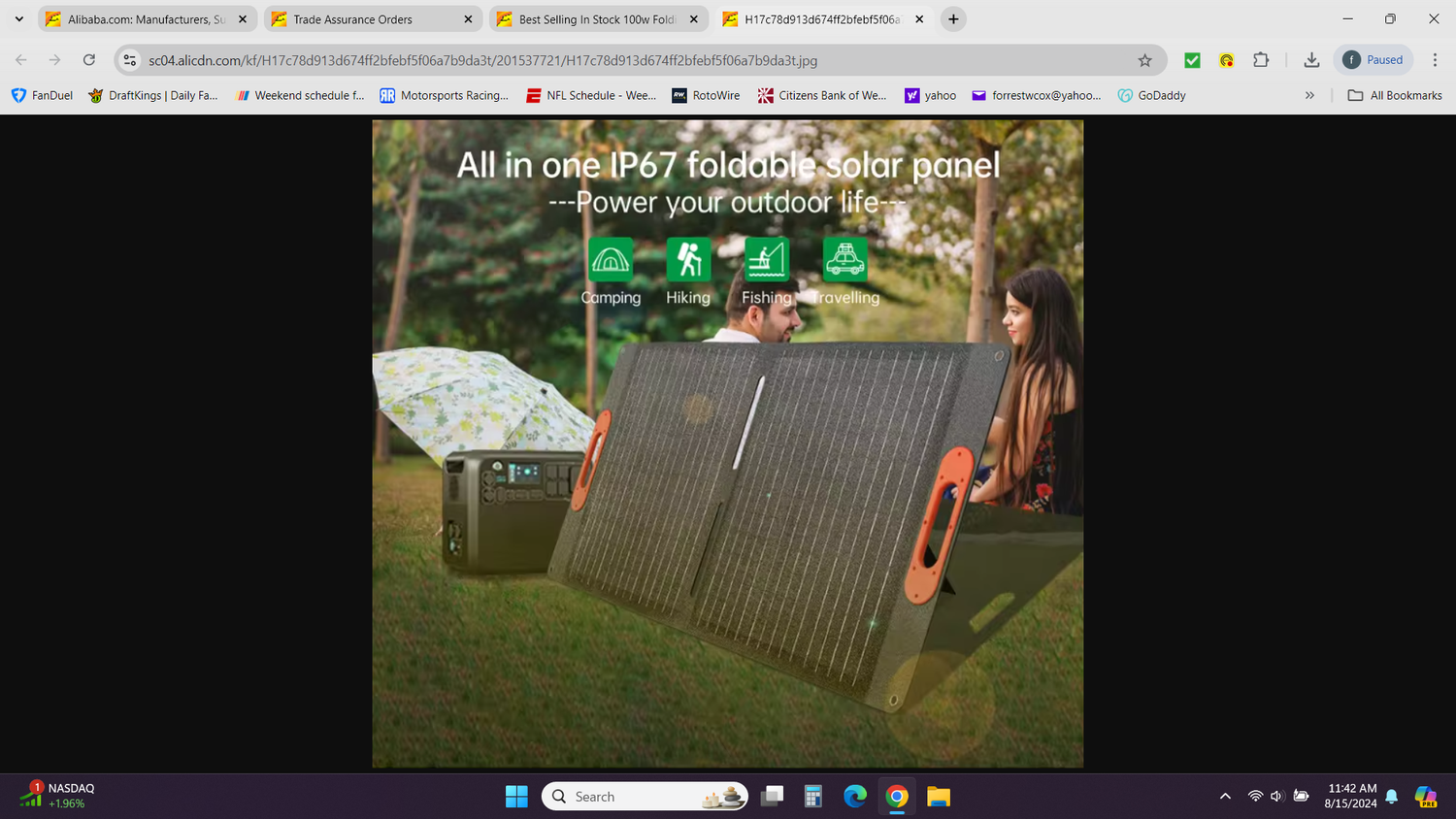 100w 18v portable solar panel