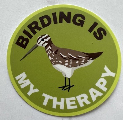 Birding Is My Therapy Sticker