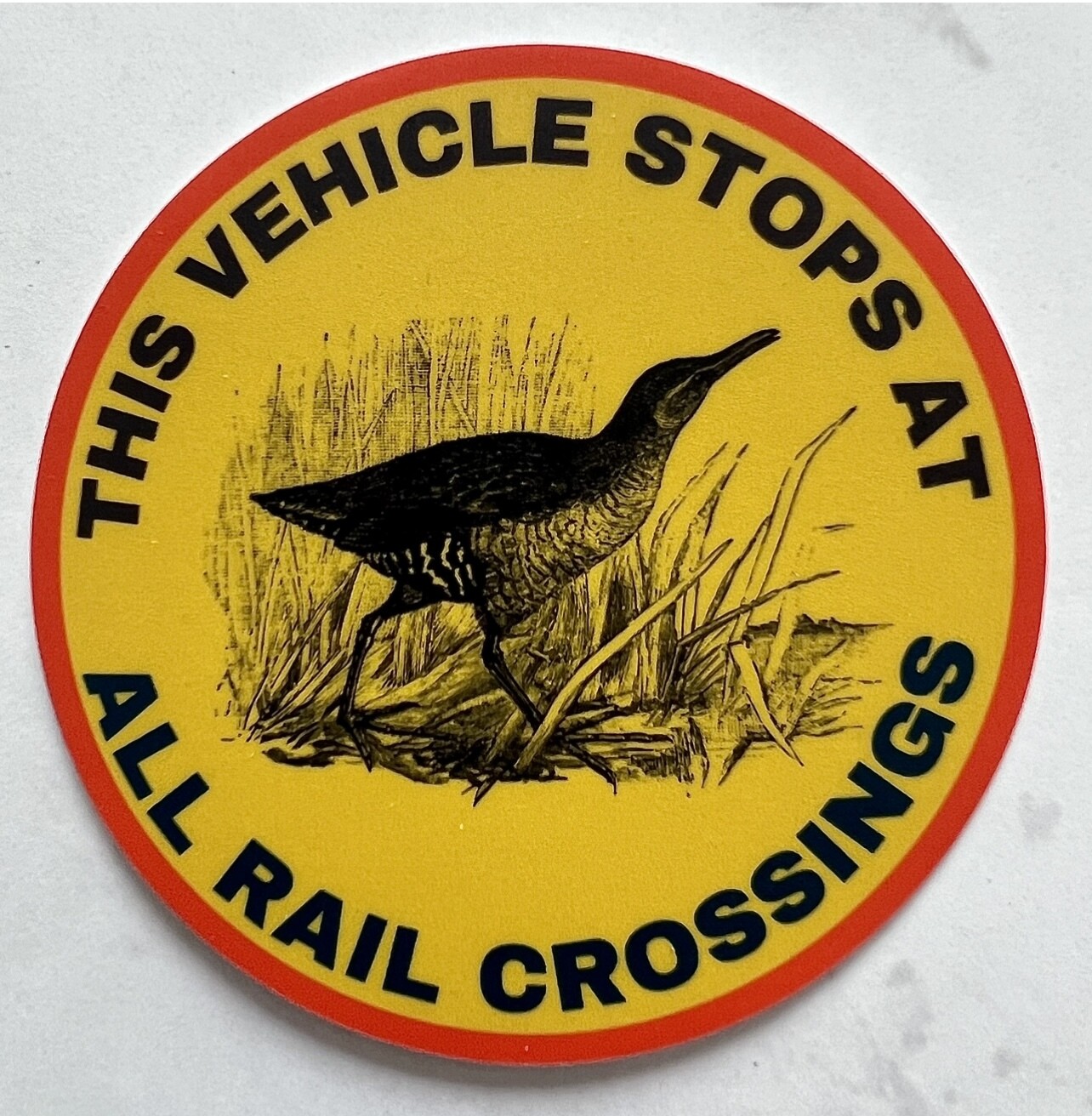 This Vehicle Stops At All Rail Crossings