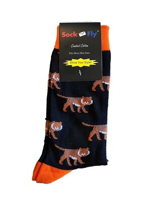 Tiger Print Socks/Adult One-Size