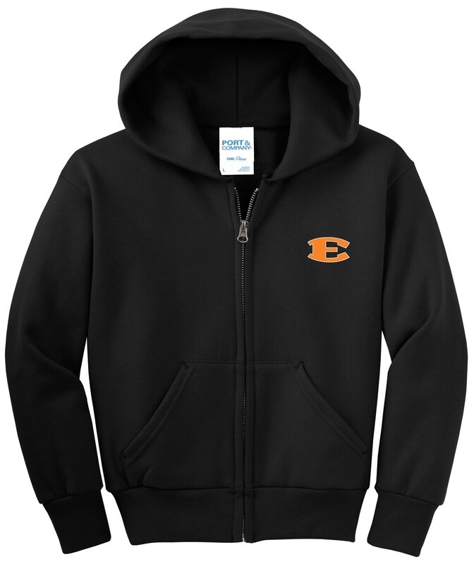 Youth Full Zip Embroidered Hoodie