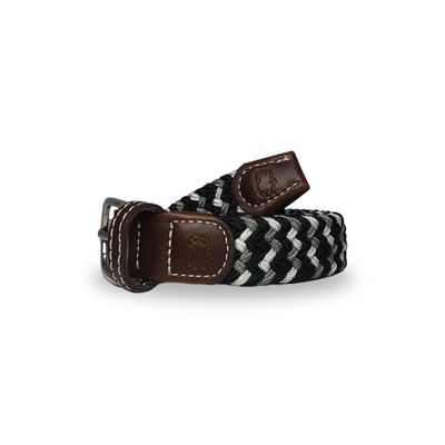 Woven Black Stretch Belt-Youth