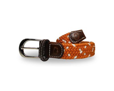 Woven Orange Stretch Belt- Youth