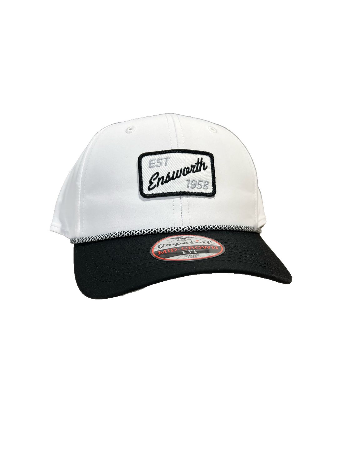 Imperial Adult Wingman Hat, Color: White/Black