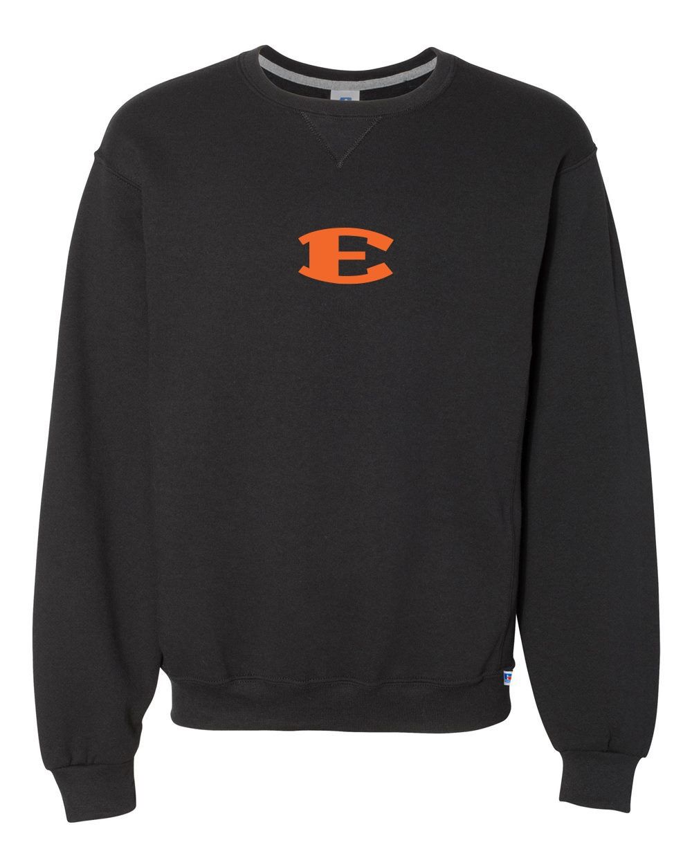 Russell Adult Crewneck Sweatshirt, Color: Black, Size: Adult S