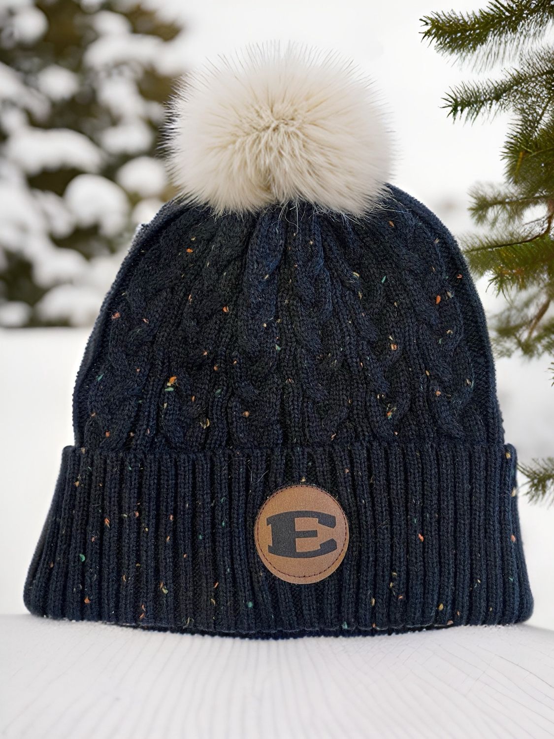 Imperial Mosaic Pom Hat, Color: Black