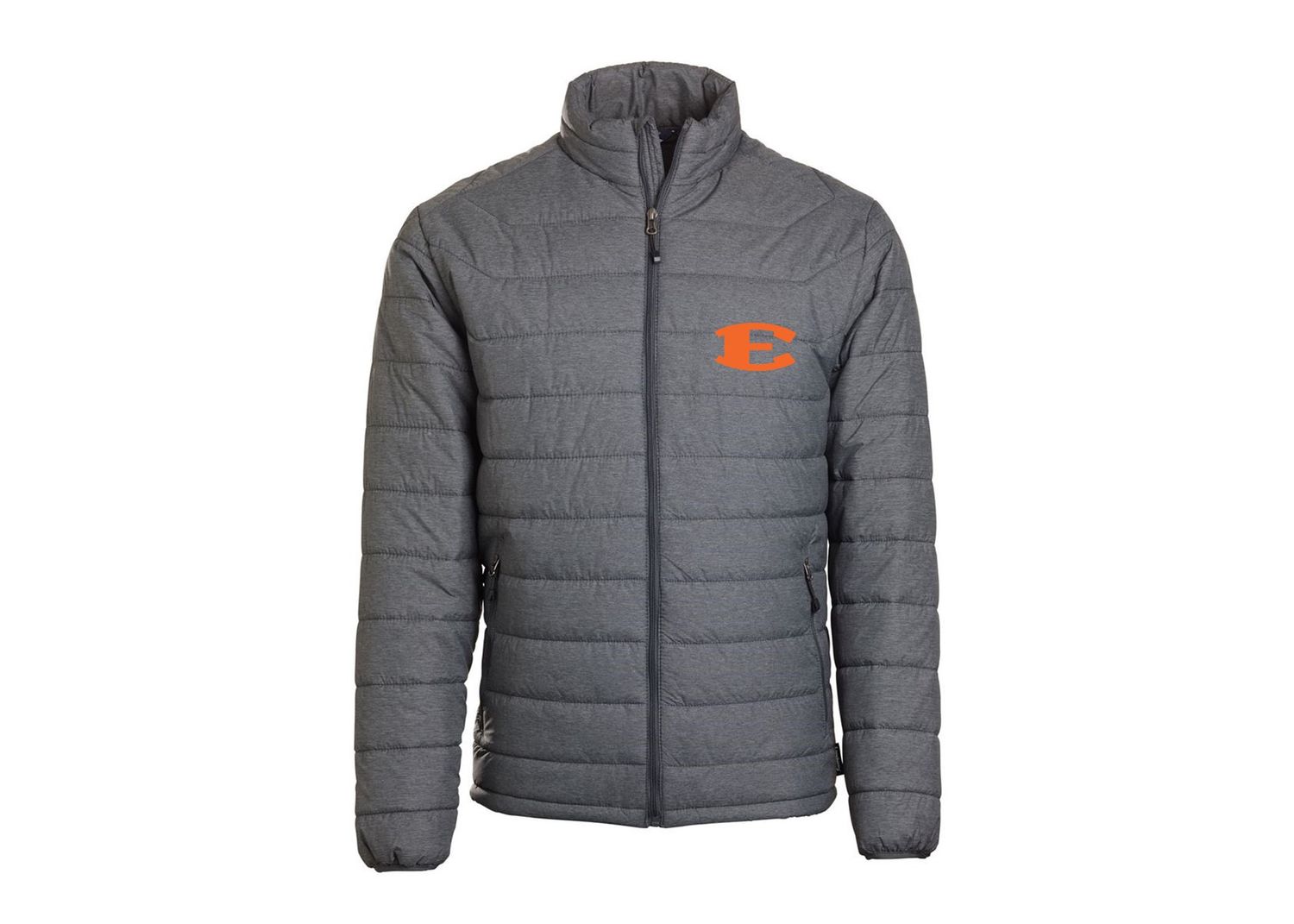 Adult Full Zip Gray Puffer Jacket