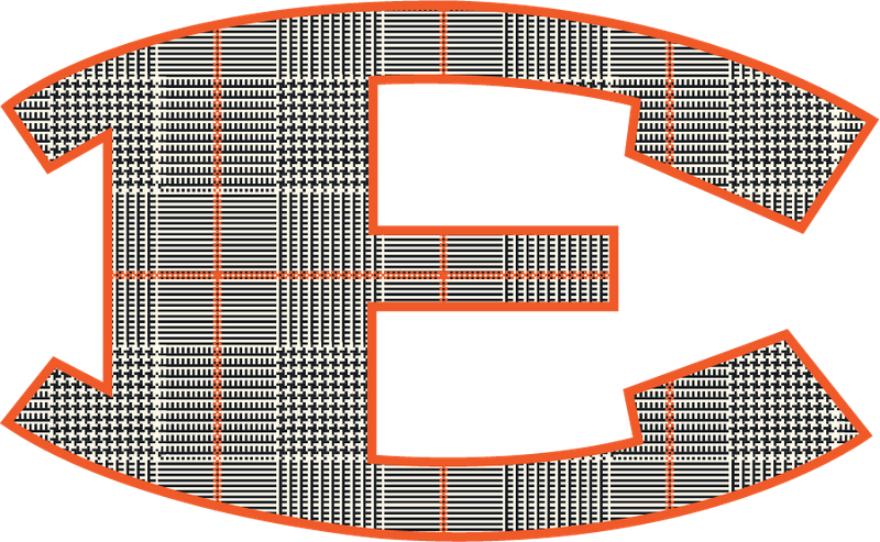 E Sticker-Red Gables Plaid