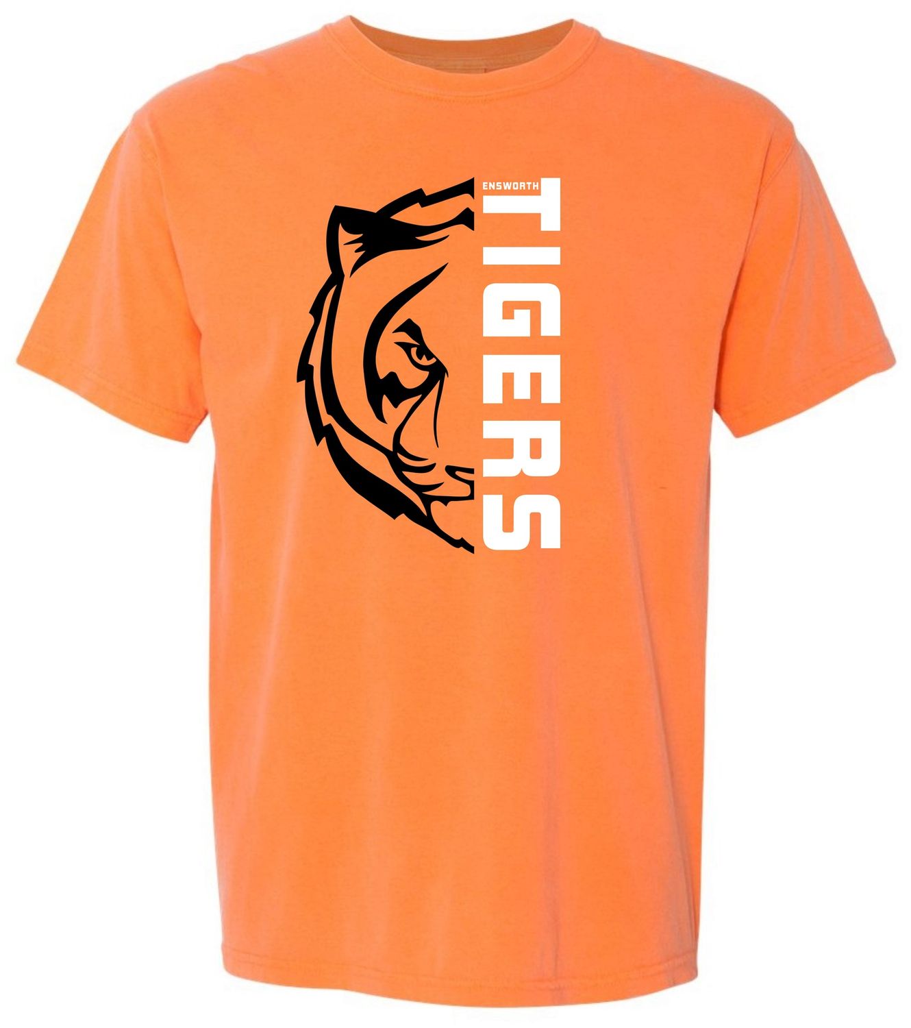Comfort Colors Tiger Face T-Shirt/Melon, Size: Youth XS