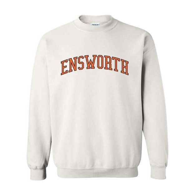 Gildan Crewneck Sweatshirt, Color: White, Size: Youth S