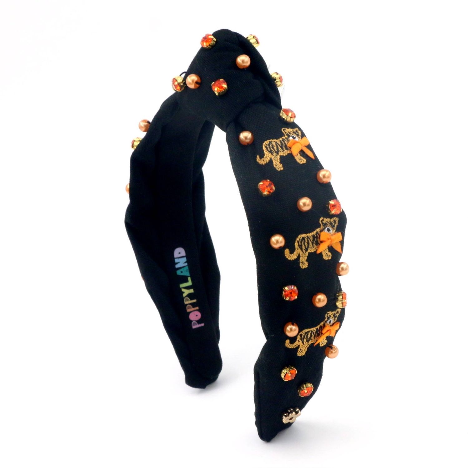 Poppyland Tiger Headband, Color: Black, Size: Large