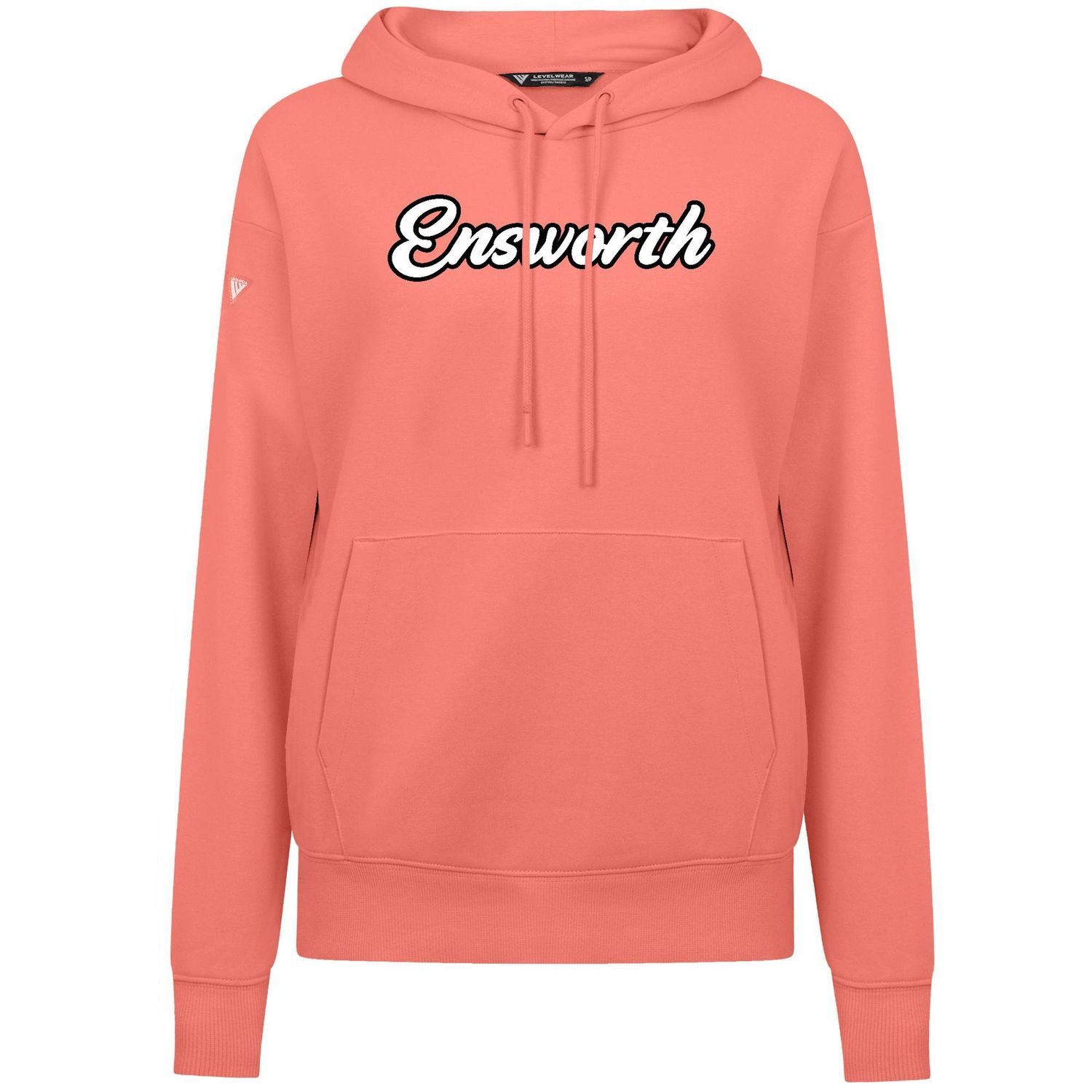 Levelwear Women's Adorn Hoodie, Color: Coral, Size: Ladies' XS