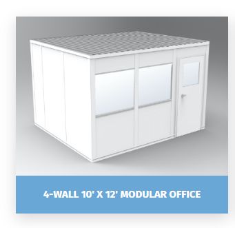 4-WALL 10' X 12' MODULAR OFFICE