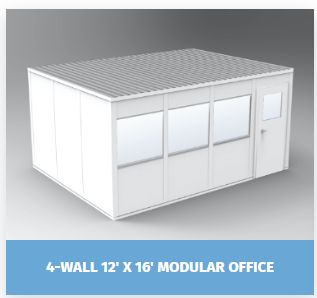 4-WALL 12' X 16' MODULAR OFFICE