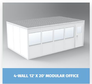 4-WALL 12' X 20' MODULAR OFFICE