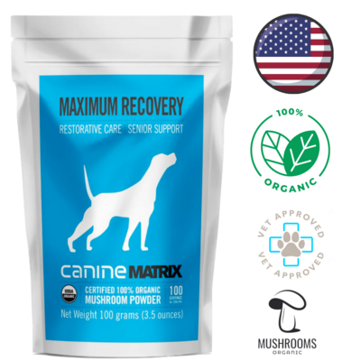 Canine Matrix Maximum Recovery Mushroom Powder Dog & Cat 100 Grams