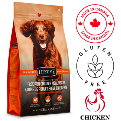 Lifetime All Life Grain-Free, Free-Run Chicken Dog Food 11.36 Kg