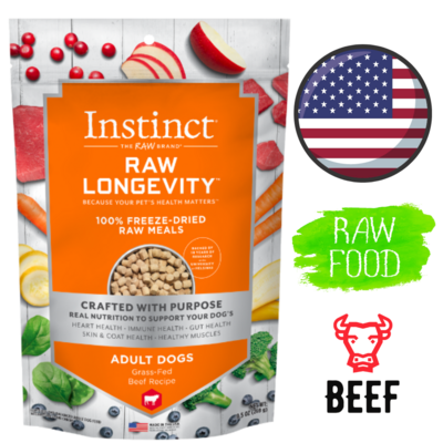 Instinct Raw Freeze Dried Raw Meals Adult Beef Dog Food 9.5 Oz