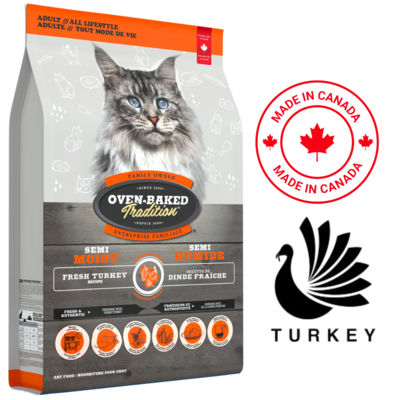 Oven-Baked Tradition Adult Semi Moist Turkey Dry Cat Food 5 lb