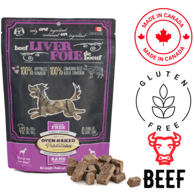 Oven-Baked Tradition Dehydrated Beef Liver Dog Treats 120 Grams, 250 Grams