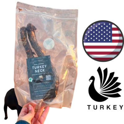 Real Dog Box Air Dried Turkey Neck Dog Treats