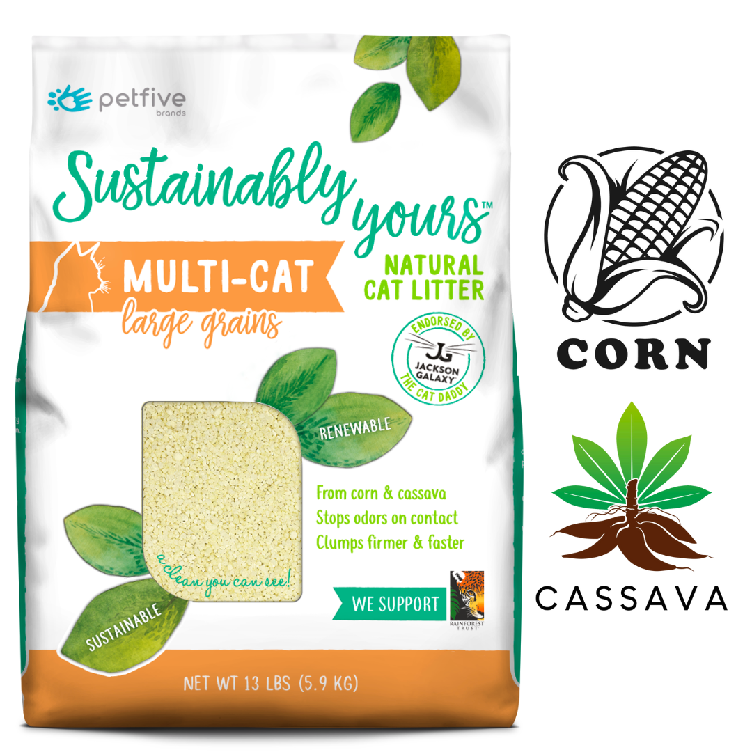 Sustainably Yours Natural Biodegradable Multicat Large Grains Cat 13 lb