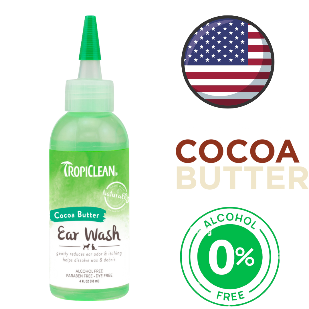 TropiClean Alcohol Free Ear Wash Dog And Cat 4 Oz