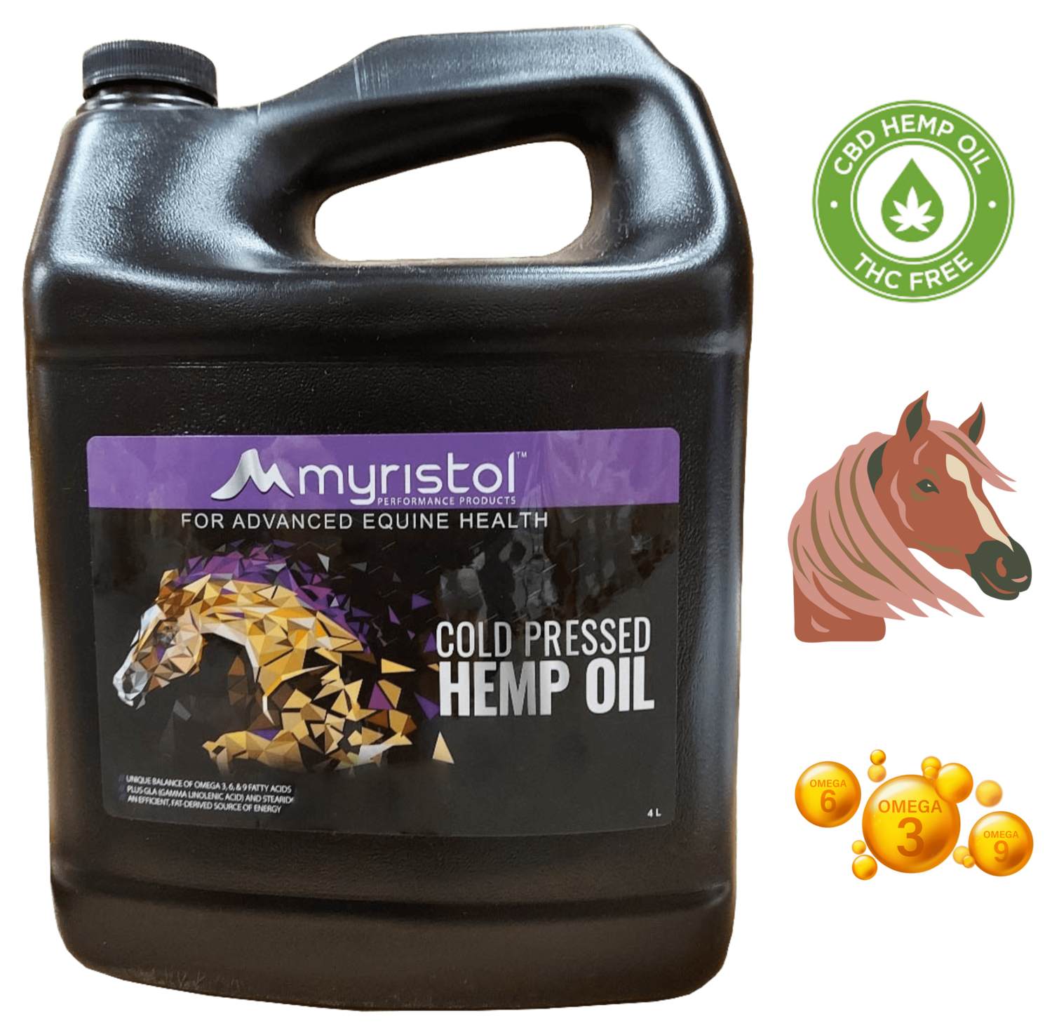 Myristol Hemp Seed Oil for Horses 500 mL
