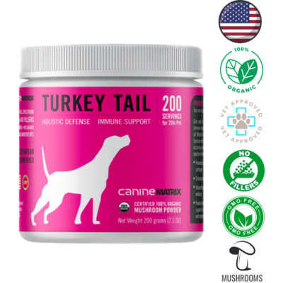 Canine Matrix Turkey Tail Mushroom Powder 200 Grams
